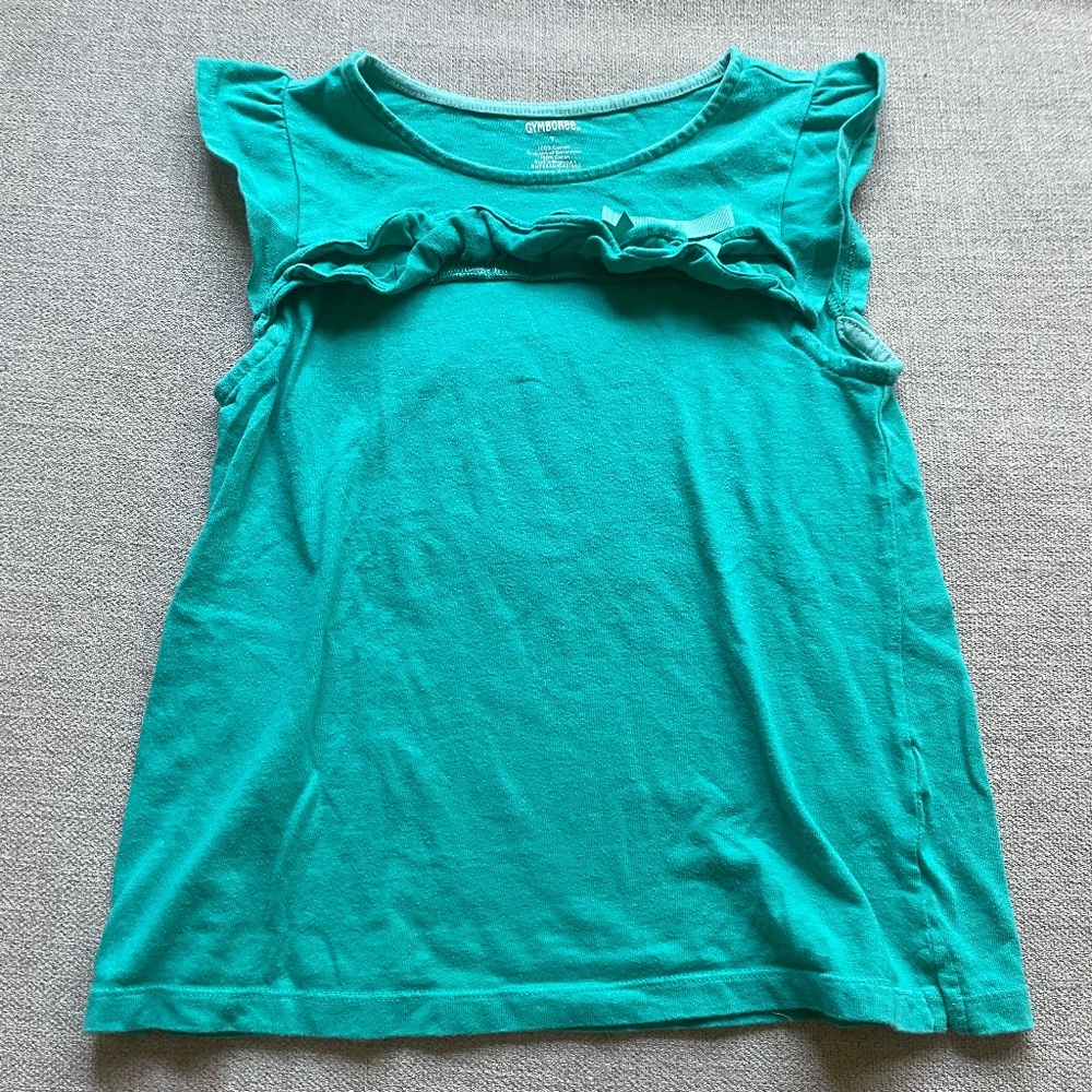 Girls Gymboree Teal Cap Sleeve Top - Size 7